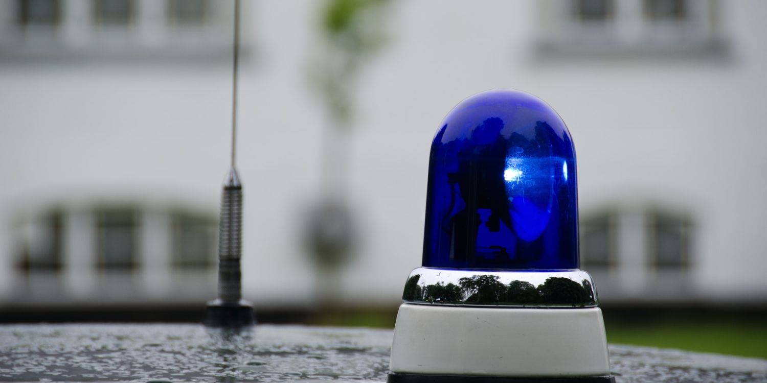 Blue emergency vehicle lighting